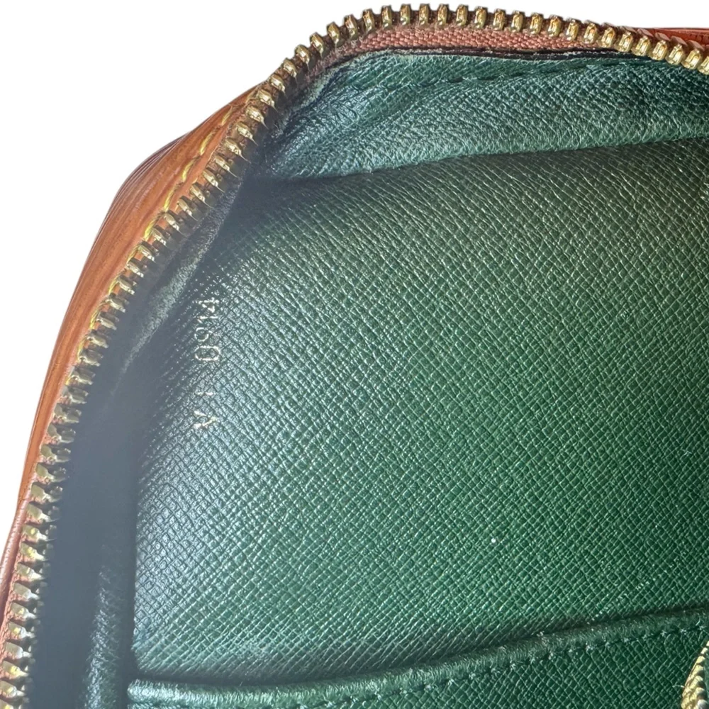 Louis Vuitton Epi Porte Documents Voyage Business Bag Briefcase Brown Leather